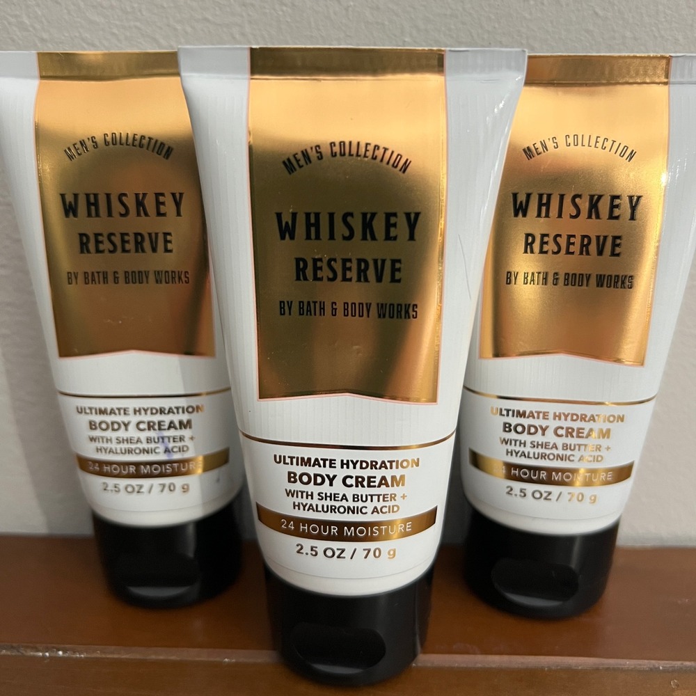 Bath & Body Works Whiskey Reserve Men Body Cream 2.5 oz Lot of 3
